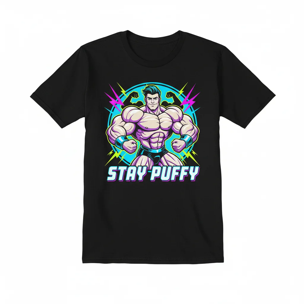 Stay Puffy - Muscular Fitness Enthusiast T-Shirt: Premium Comfort & Lasting Style