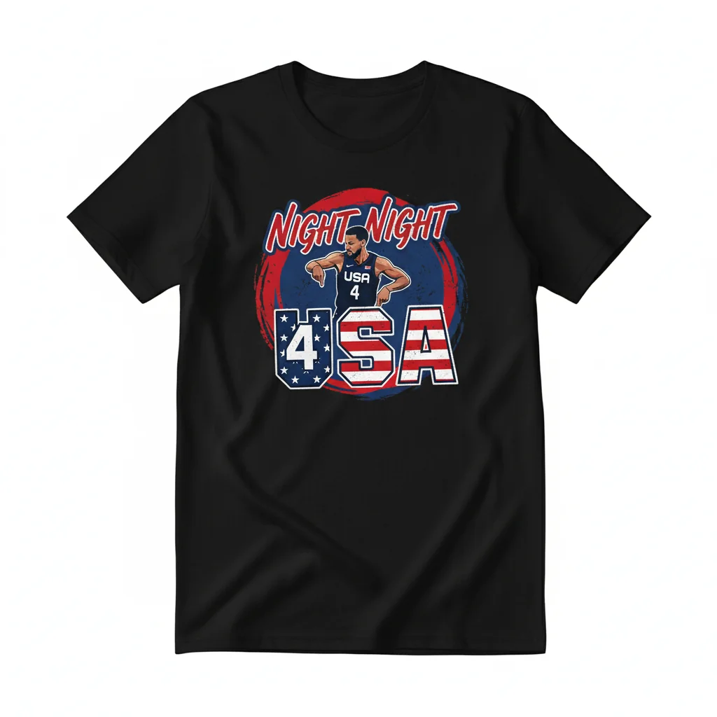Steph Curry #4 USA Team Night Night Graphic Tee