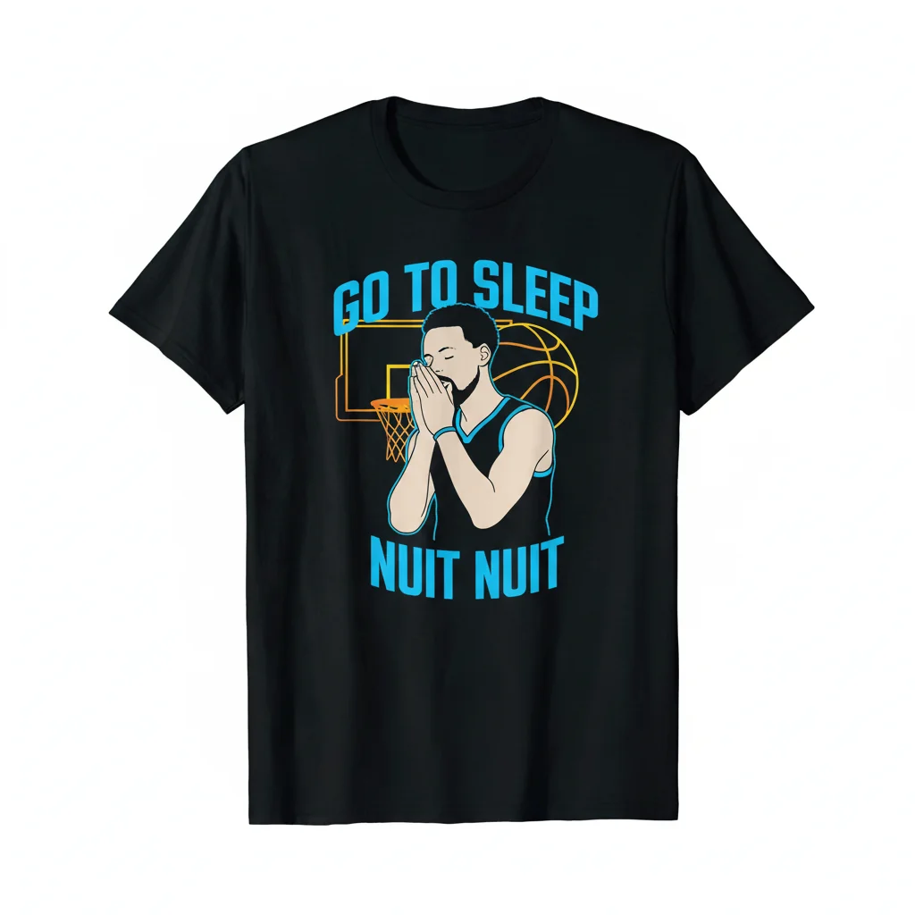 Steph Curry Dagger Shot "Go To Sleep Nuit Nuit" T-Shirt