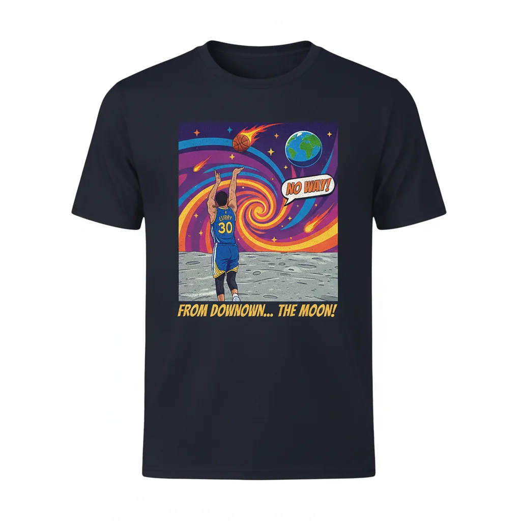 Steph Curry Moon Shot Meme Unisex Essential T-Shirt – Unrivaled Durability & Comfort