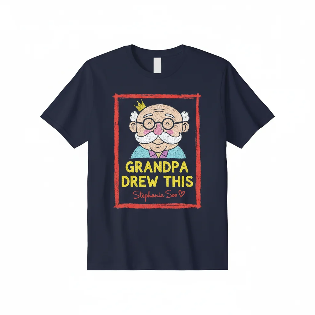 Stephanie Soo Merch "Grandpa Drew This" Essential T-Shirt – Premium Ring-Spun Cotton Tee for Fans