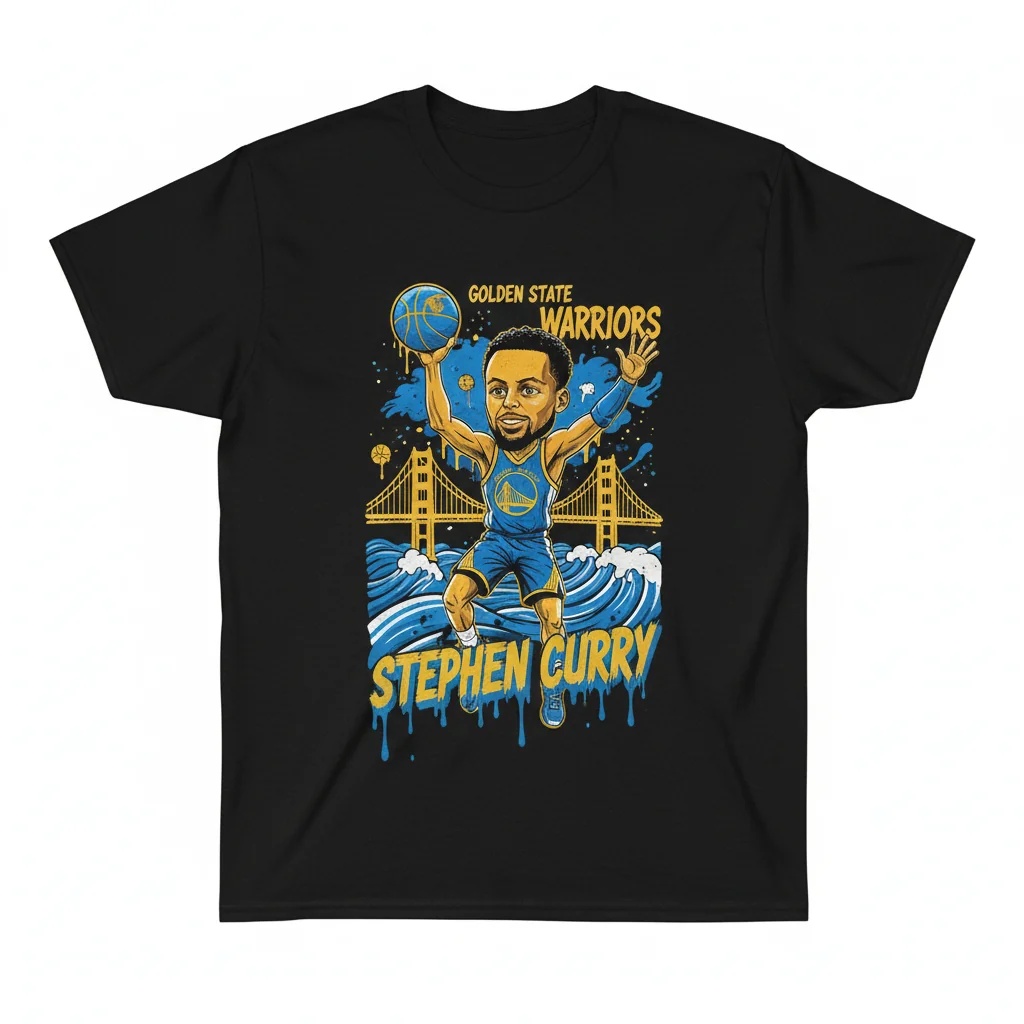 Stephen Curry Golden State Warriors 'Paint Flow' Artistic Tee