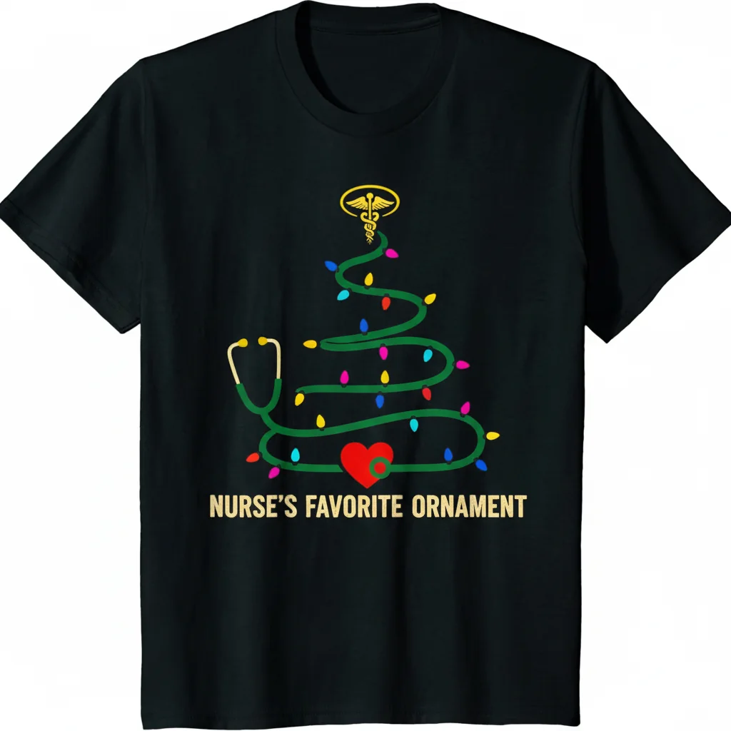 Whimsical Stethoscope Christmas Tree Ornament for Nurses