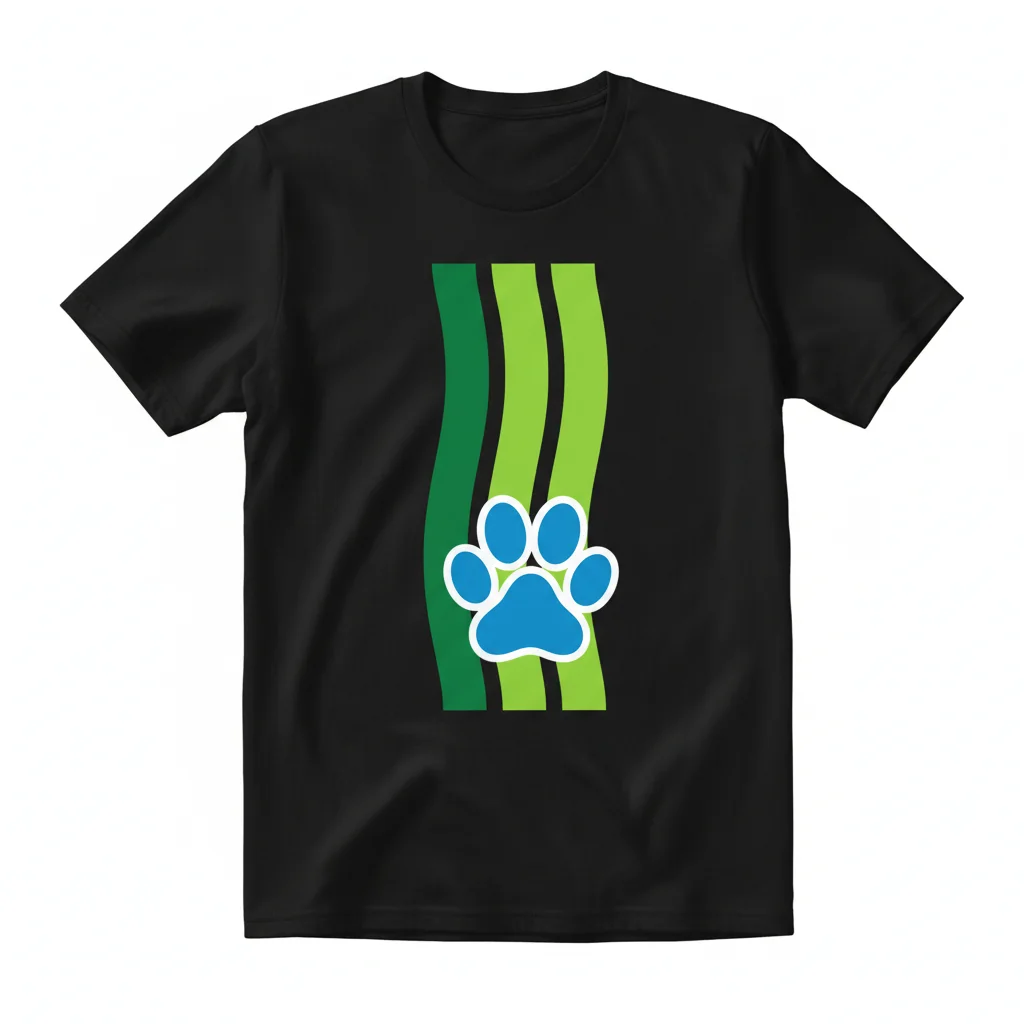 Steve Blue's Clues Green Stripe Essential T-Shirt - Premium Cotton Tee