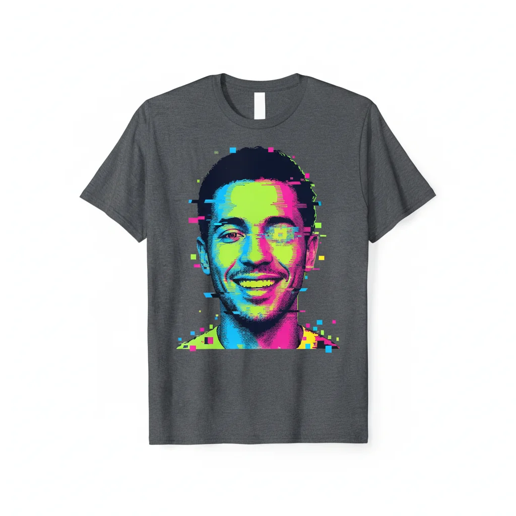 Steve Lacy Glitch Face T-Shirt – Premium Ring-Spun Cotton Apparel