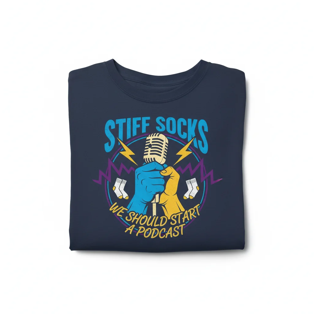 Stiff Socks Podcast 'Start a Podcast' Premium Tee – Durable & Vibrant