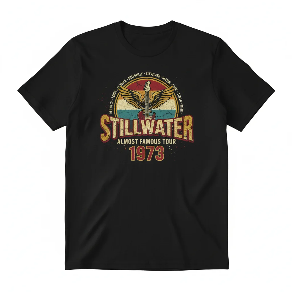 Stillwater Almost Famous Tour 1973 Vintage Cities T-Shirt
