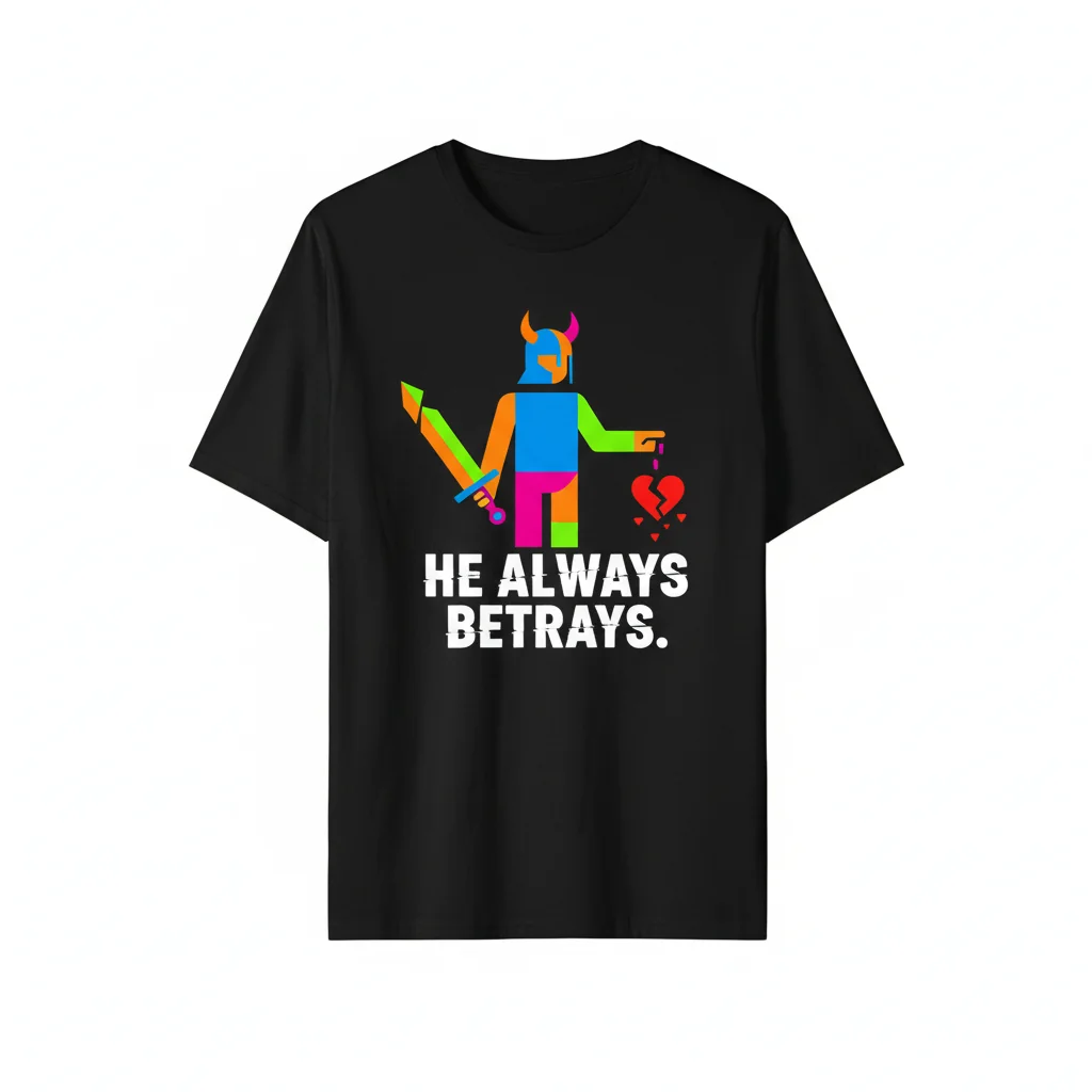 Stimpee He Always Betrays T-Shirt – Premium Cotton Gaming & Streamer Tee