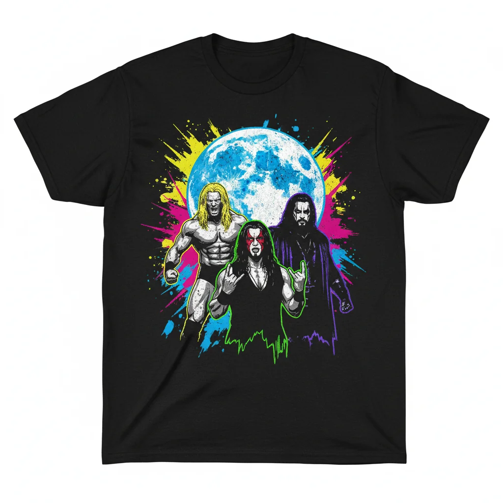 Sting Wrestler Steve Borden Moon Graphic Tee – Unique Fan Apparel