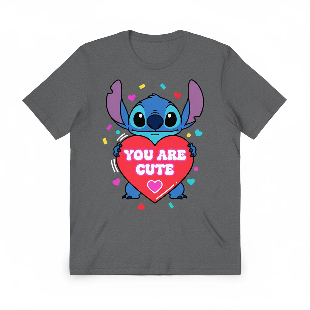 Stitch You Are Cute: A Valentine's Day Heartfelt Tee