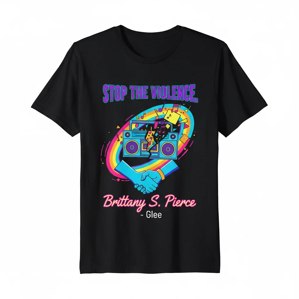 Brittany S. Pierce "Stop The Violence" Glee Essential T-Shirt - Premium Cotton Tee
