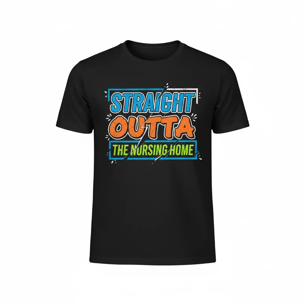 The 'Straight Outta the Nursing Home' Essential Tee – A Celebration of Life's Next Chapter