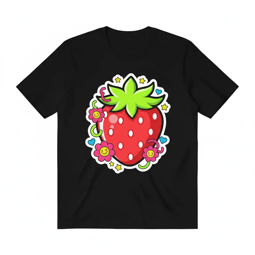 Strawberry Cutecore Aesthetic Essential T-Shirt - Soft Ring-Spun Cotton Tee