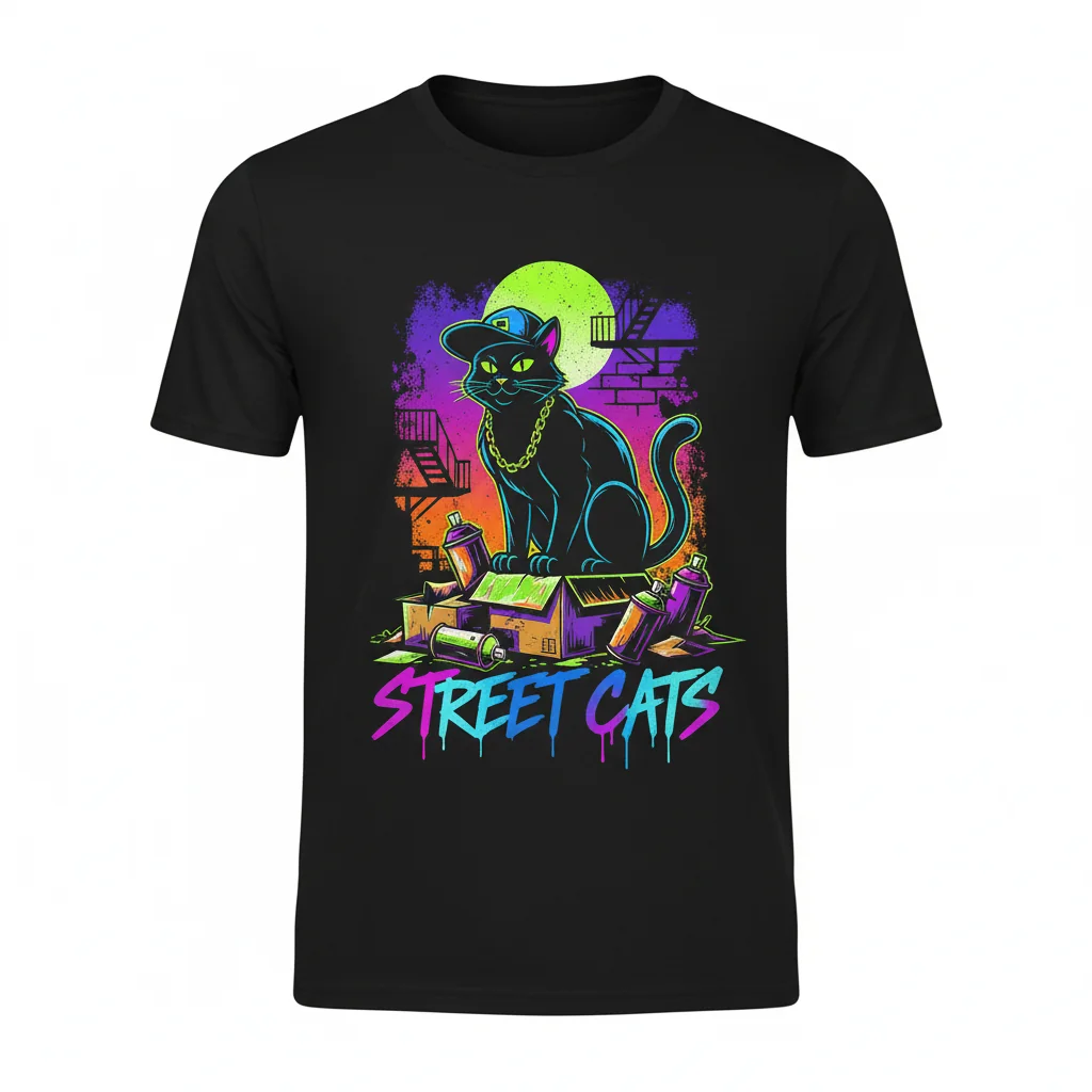 Street Cats Essential T-Shirt – Urban Feline Style Tee