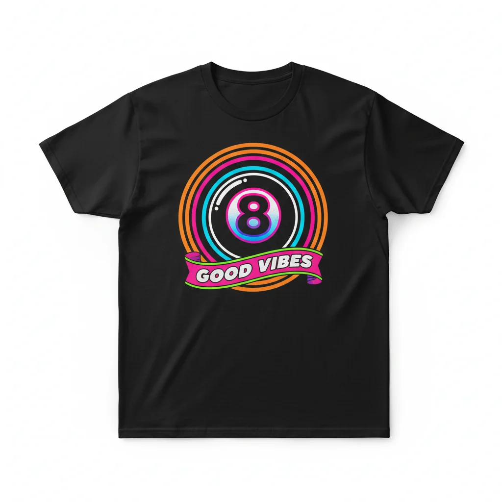 Stussy Retro 8 Ball Graphic T-Shirt – Classic Streetwear Cotton Tee