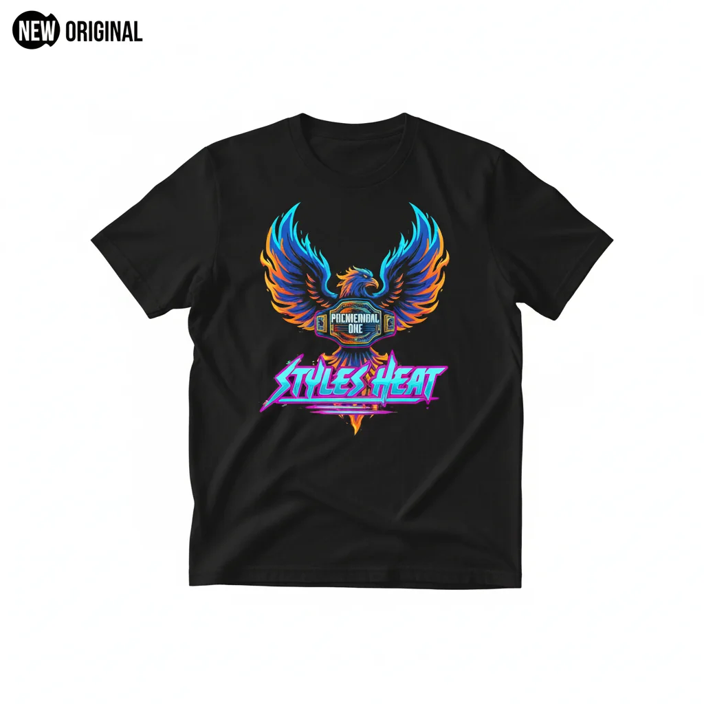 AJ Styles Heat Signature Pro Wrestling T-Shirt - Official Merch