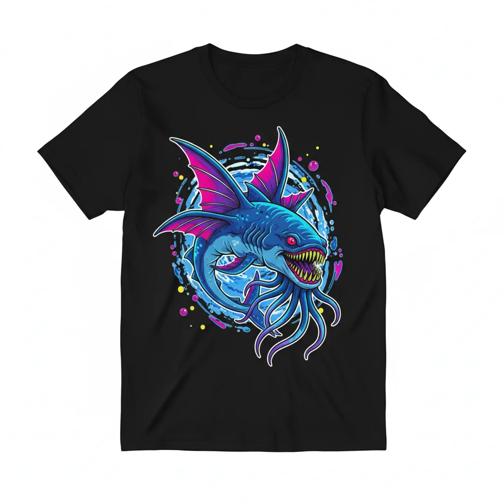 Subnautica Below Zero Squid Shark: Embrace the Depths Essential Tee