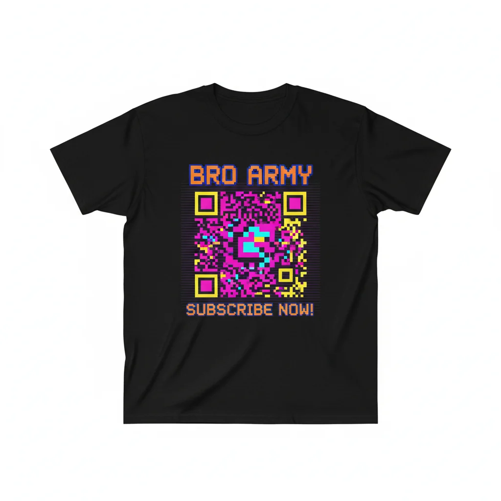PewDiePie Fan Essential Tee – Durable QR Code Design