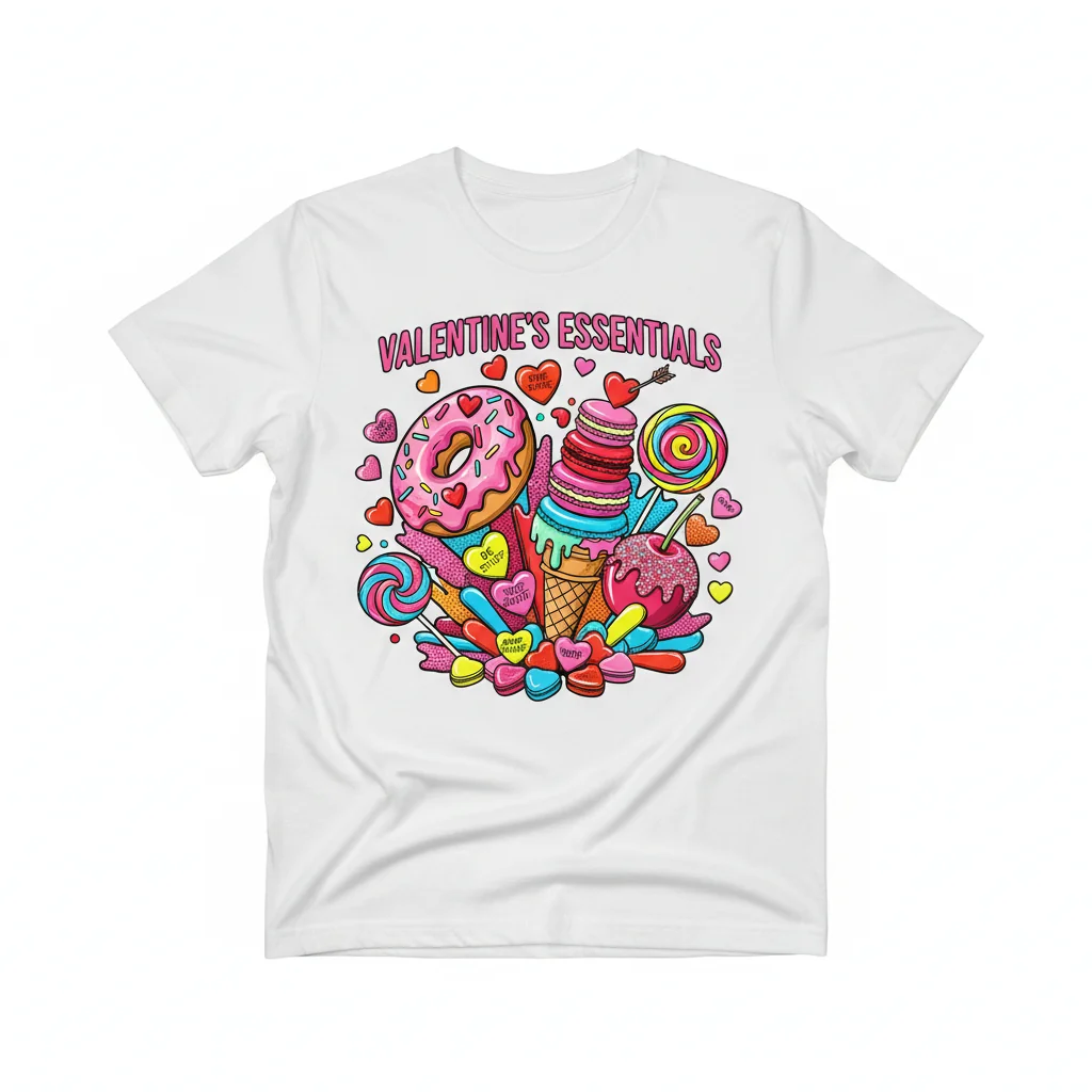 Sugary Sweet Valentine's Day Essentials Essential T-Shirt - Premium Ring-Spun Cotton Tee