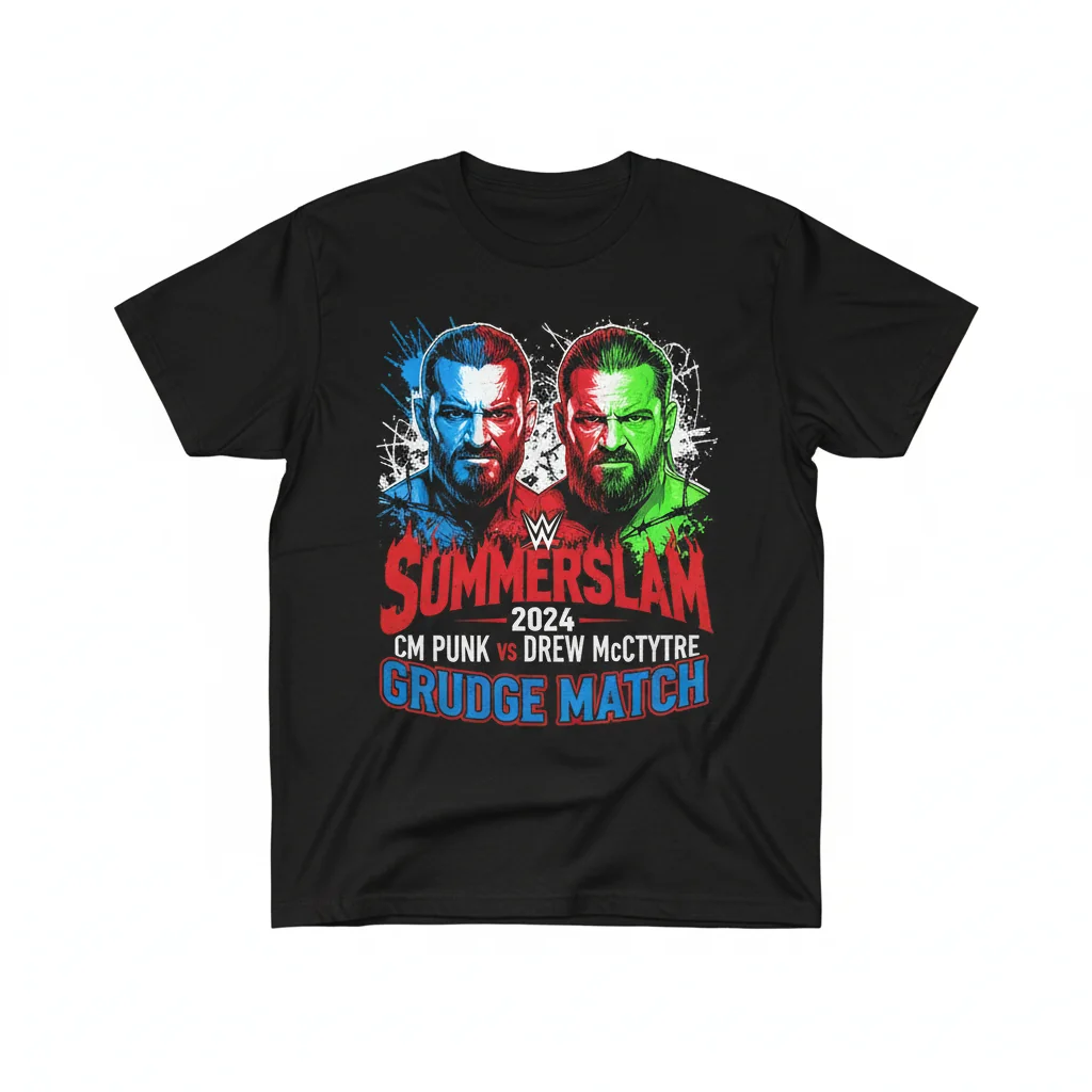SummerSlam 2024 CM Punk vs Drew McIntyre Grudge Match T-Shirt