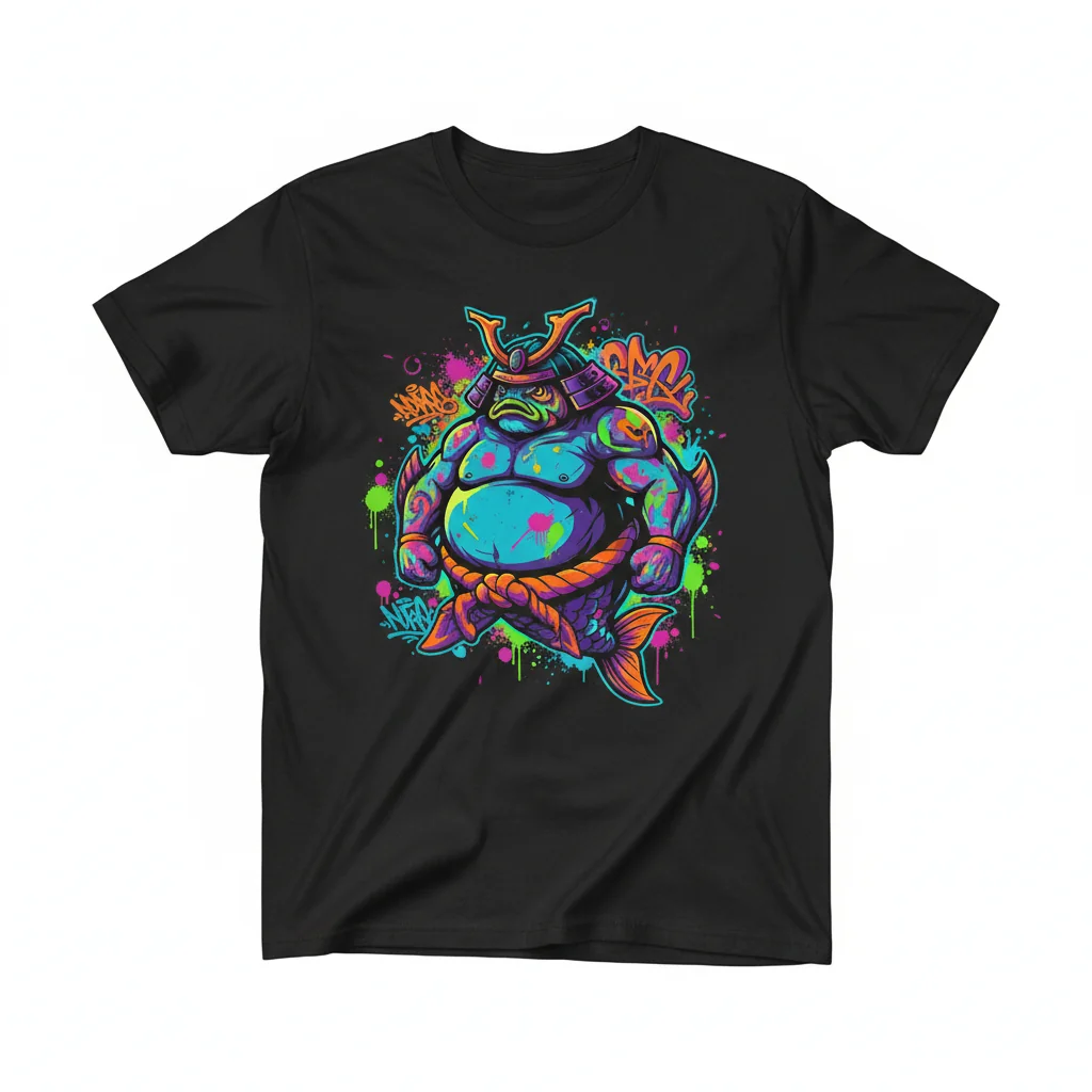 Sumofish Graffiti: Wearable Art T-Shirt