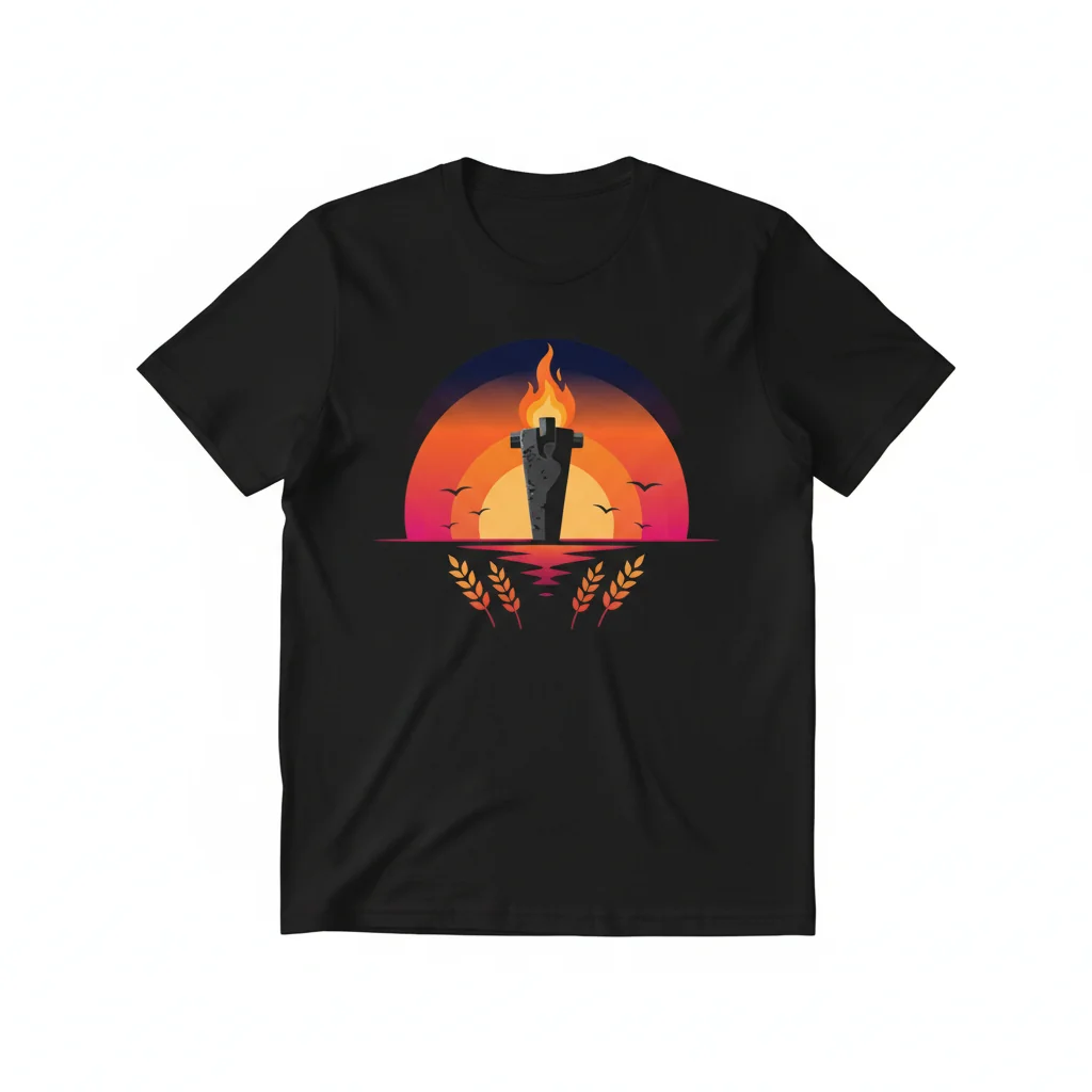 Sunrise on the Reaping: Haymitch's Flint Striker - A Tribute to Resilience T-Shirt