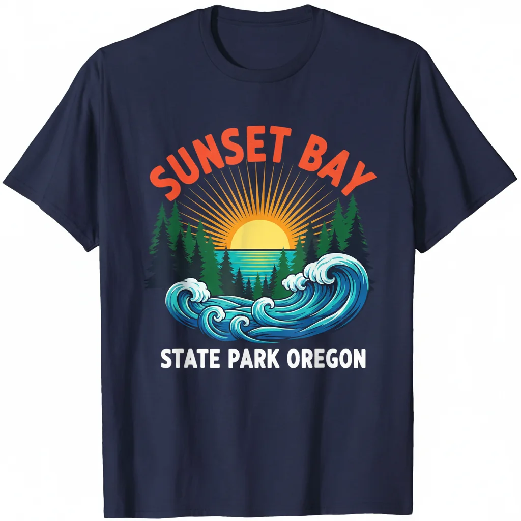 Sunset Bay State Park Oregon T-Shirt - Essential Comfort Tee