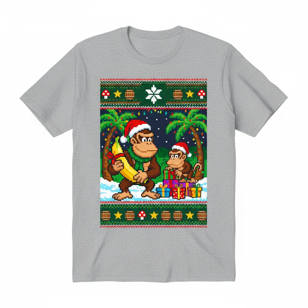 Super Mario Donkey Kong Ugly Christmas Sweater - Festive & Durable
