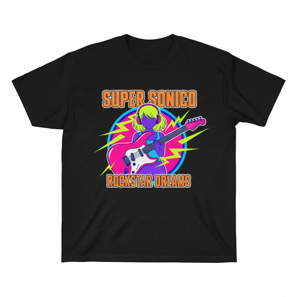 Super Sonico Guitar Graphic T-Shirt – Premium Essential Cotton Tee