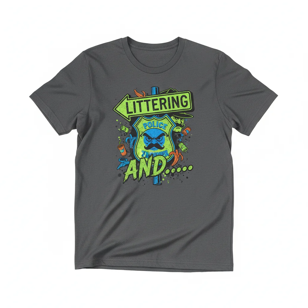 Super Troopers - "Littering And..." Iconic Scene Premium Tee