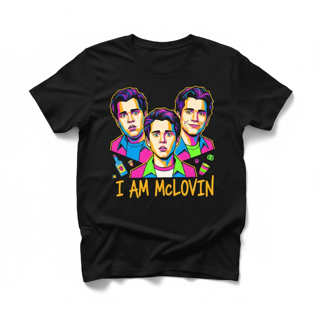 Superbad Movie Cast Graphic Tee | Jonah Hill, Cera & Mintz-Plasse