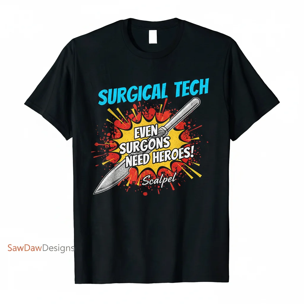 Surgical Tech Funny Heroes Scalpel Essential T-Shirt - Unisex Humor Gift