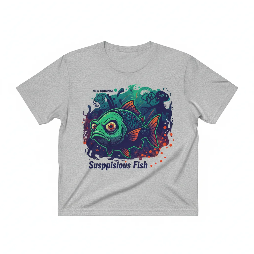 Suspicious Fish Essential T-Shirt - Premium Ring-Spun Cotton Tee