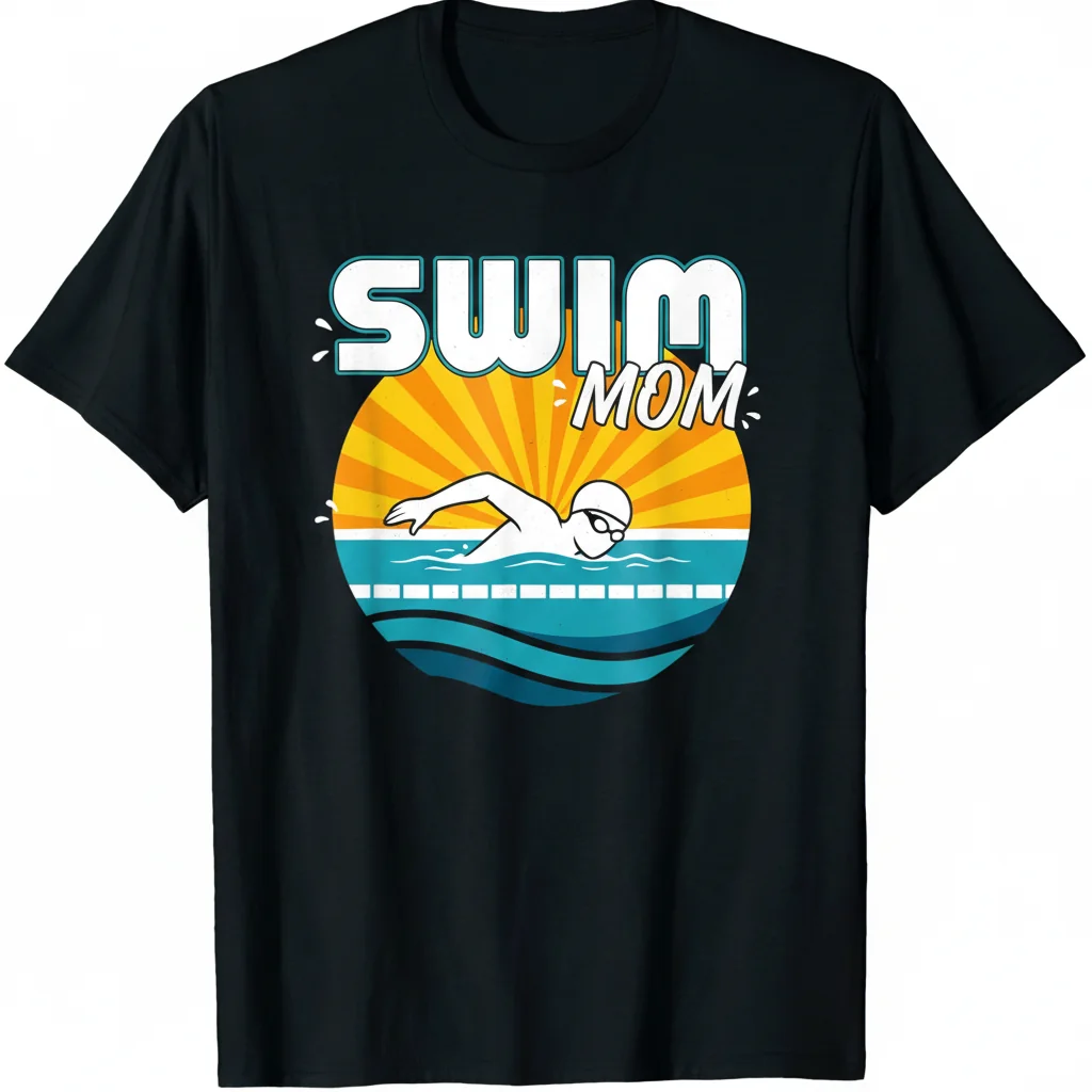 Swim Team Mom - Unwavering Spirit, Everyday Comfort Essential T-Shirt