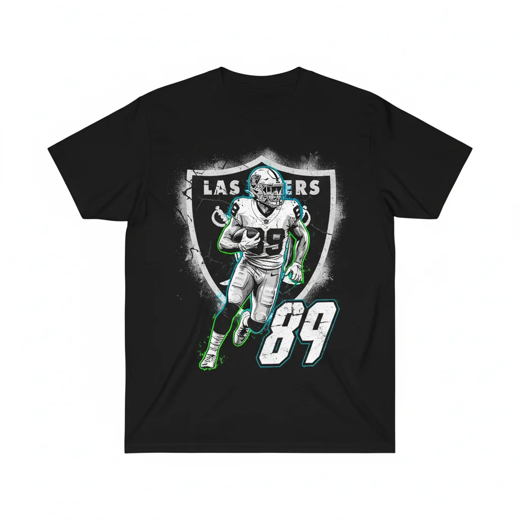 Brock Bowers Las Vegas Raiders Fan Tee: "Unleash The Beast" Edition