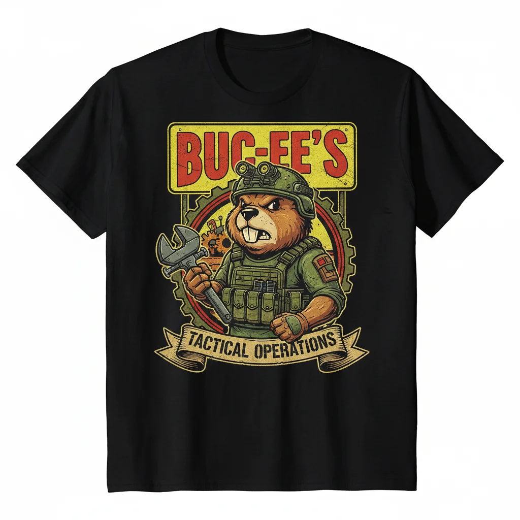 Tactical Beaver Buc-ees T-Shirt - Unique Animal & Travel Tee
