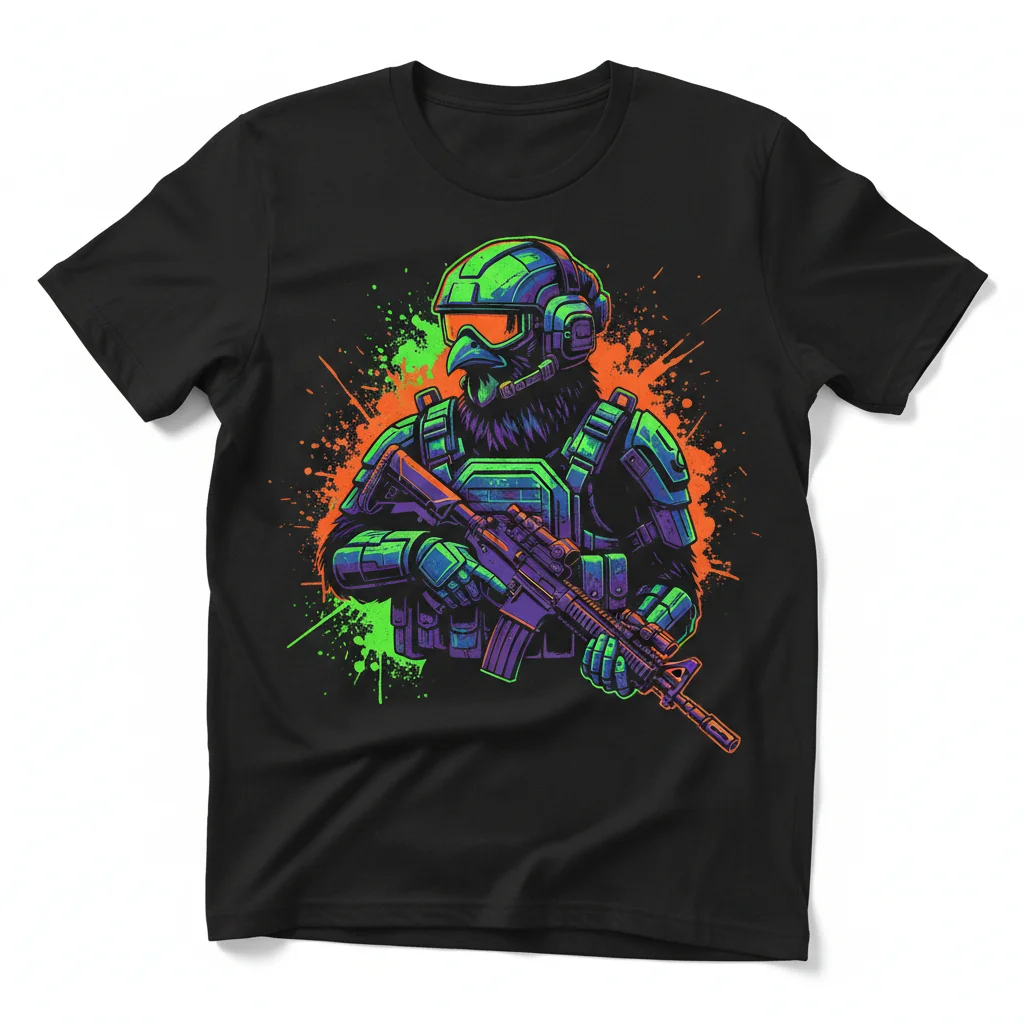 Tactical Chicken: Embrace Your Inner Commander Premium T-Shirt