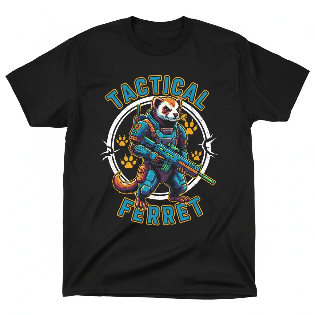 The Tactical Ferret: Unyielding Spirit, Unrivaled Style T-Shirt