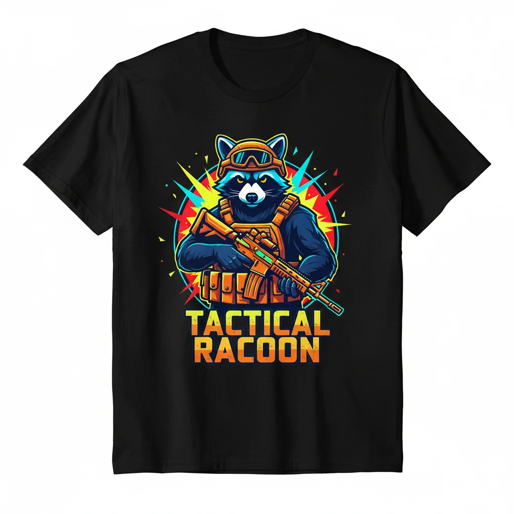 Tactical Raccoon Tee: Streetwear Essential