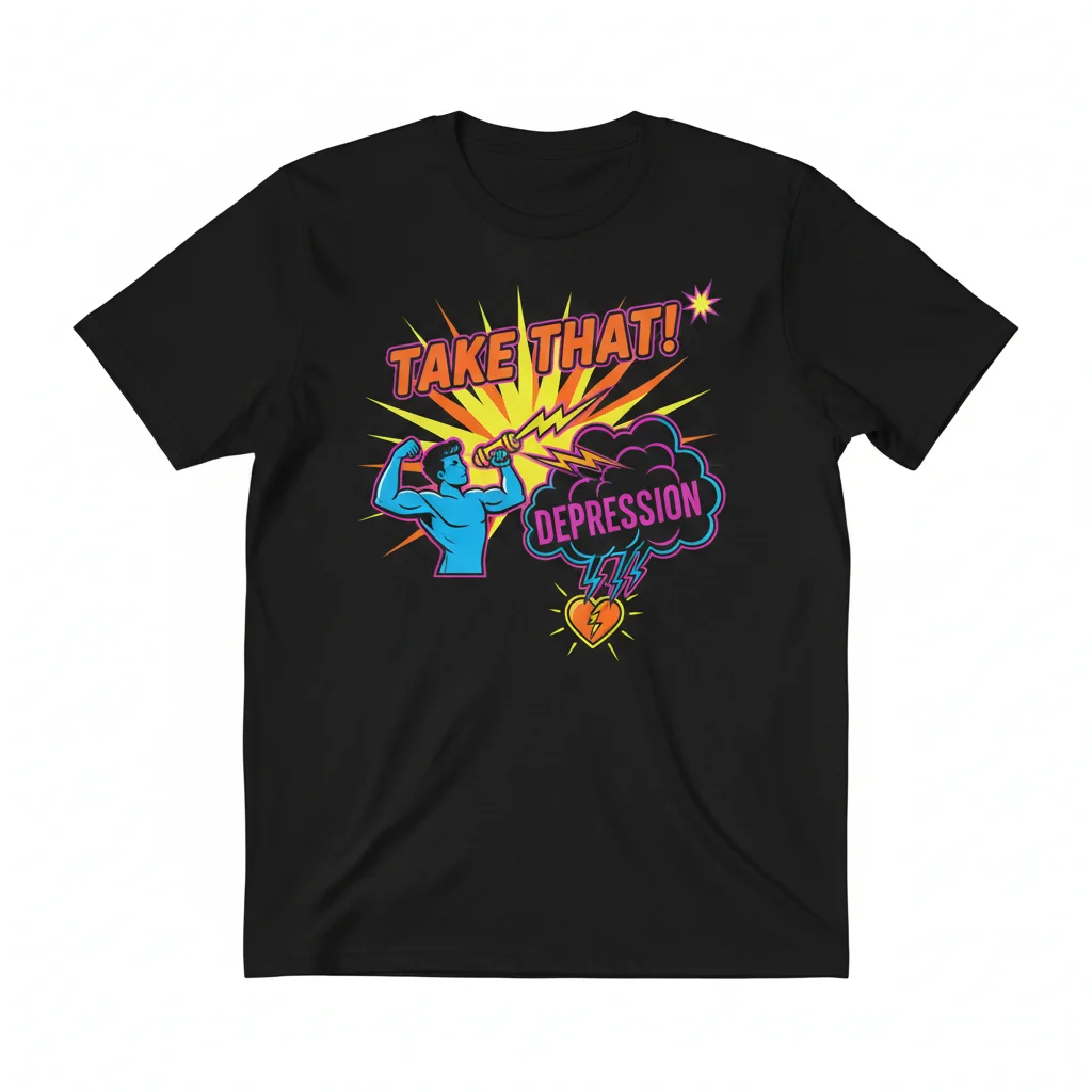 Camiseta Esencial "¡Toma ESO, Depresión!" – Confort Duradero y Estilo Vibrante