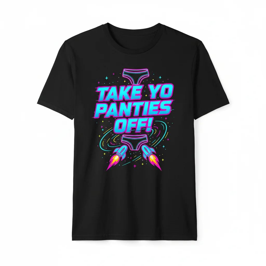 Camisa 'Take Yo Panties Off' - Camiseta Gráfica de Algodón Premium