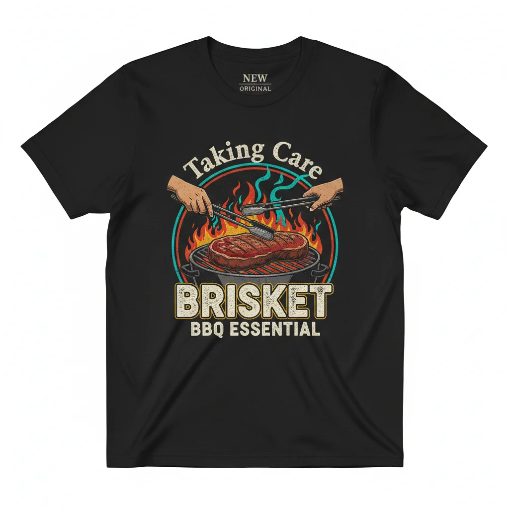 "Taking Care of Brisket" BBQ T-Shirt | Premium Pre-Shrunk Cotton Tee