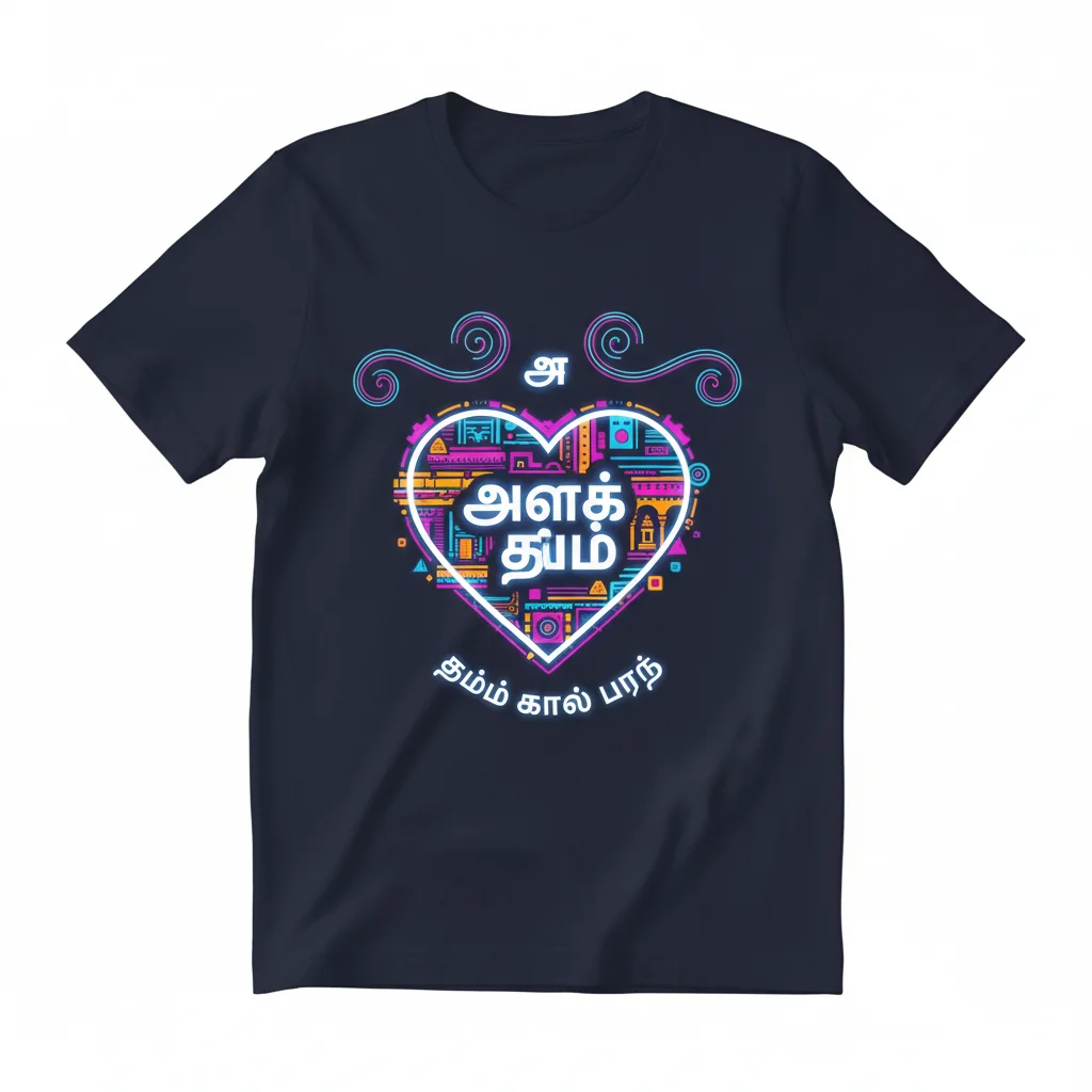 அன்பை வெளிப்படுத்தும் தமிழ் கலாச்சார T-Shirt - உங்கள் உணர்வுகளின் பிரதிபலிப்பு