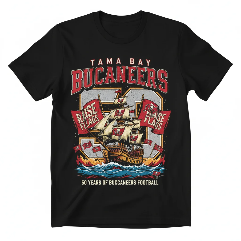 Bucs 50th Anniversary 'Raise The Flag' Graphic Tee