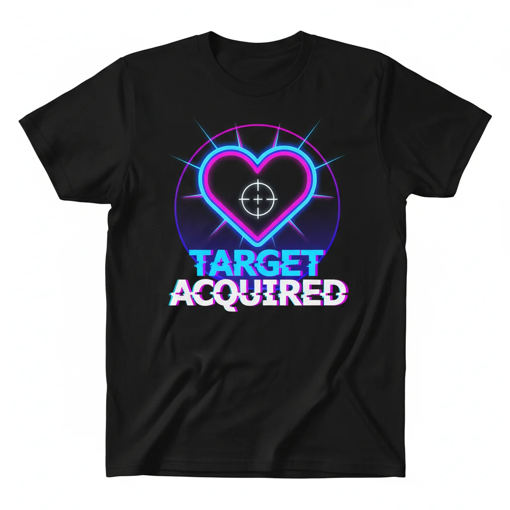 Target Acquired Heart Crosshair T-Shirt | Premium Cotton Graphic Tee