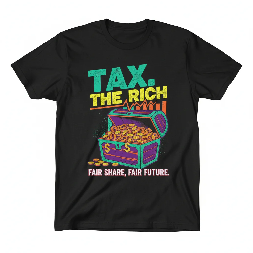 Tax The Rich T-Shirt | Fair Taxation Political Activist Graphic Tee
