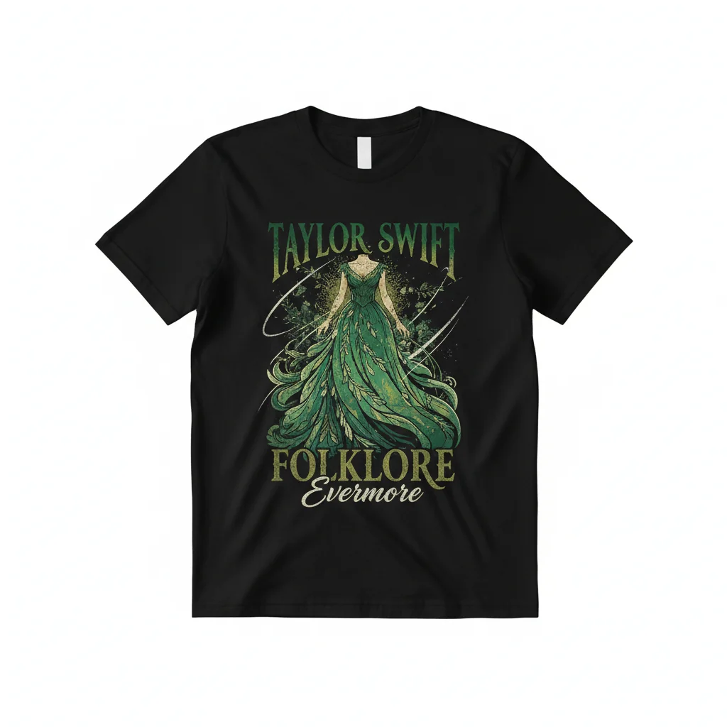 Taylor Swift Eras Tour Folklore Evermore Green Dress Essential T-Shirt – Fade-Resistant & Perfect Fit