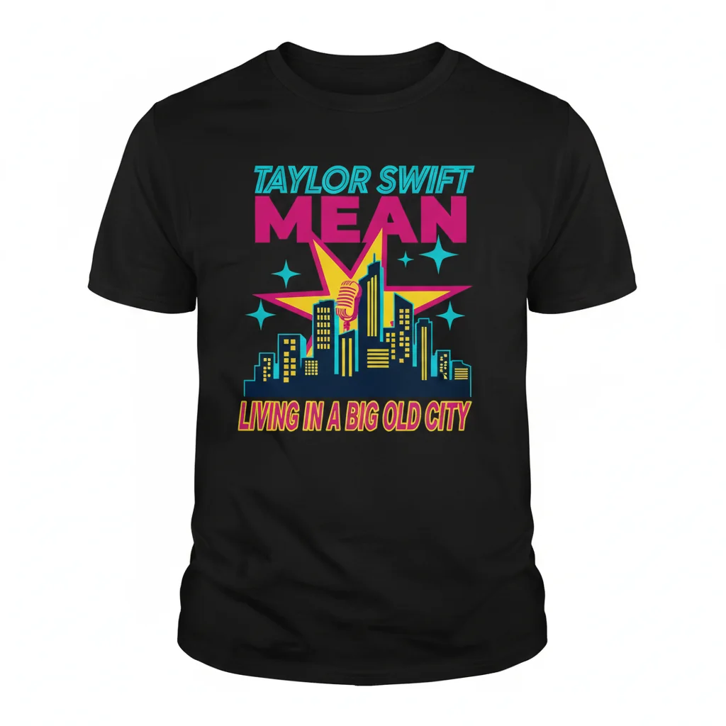 Taylor Swift 'Mean' Lyrics T-Shirt | Living In A Big Old City | Premium Cotton Tee