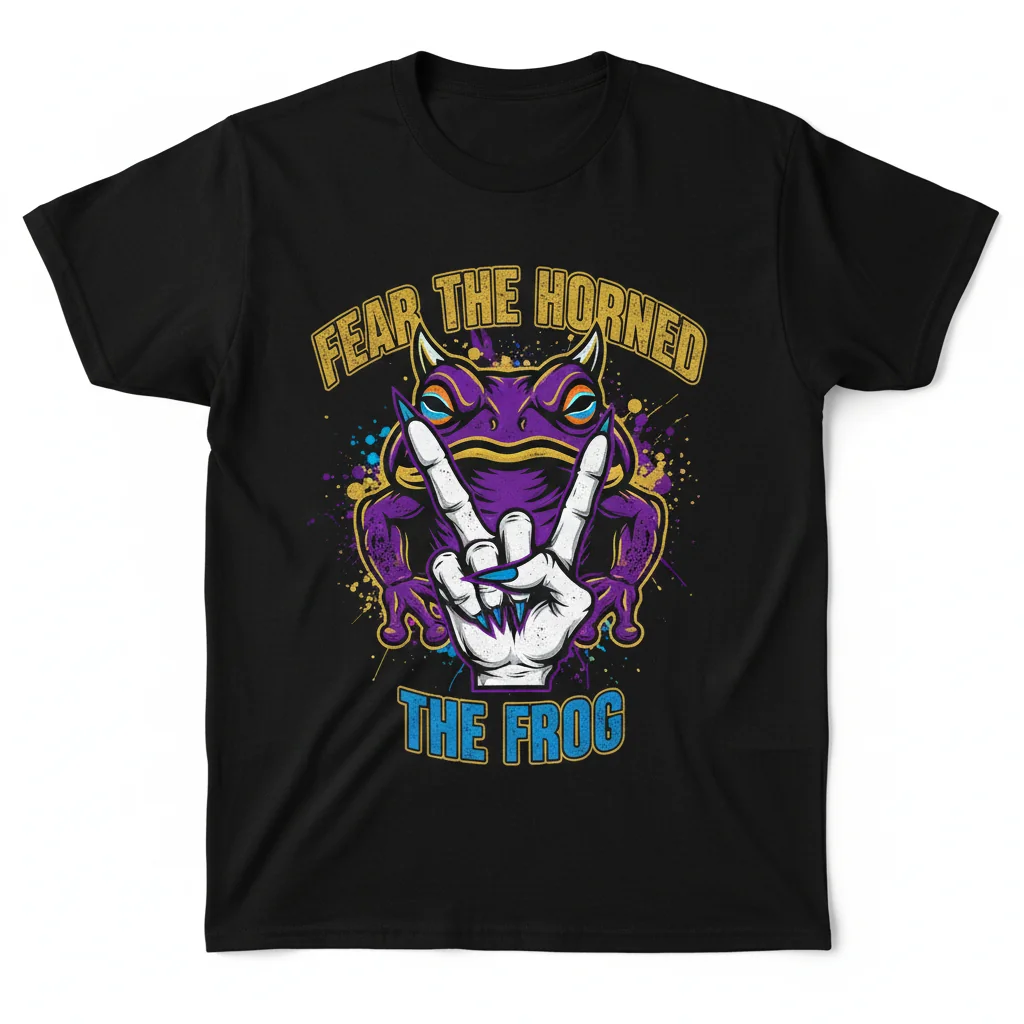 TCU Horned Frogs 'Fear The Frog' Hand Sign Premium Fan Shirt