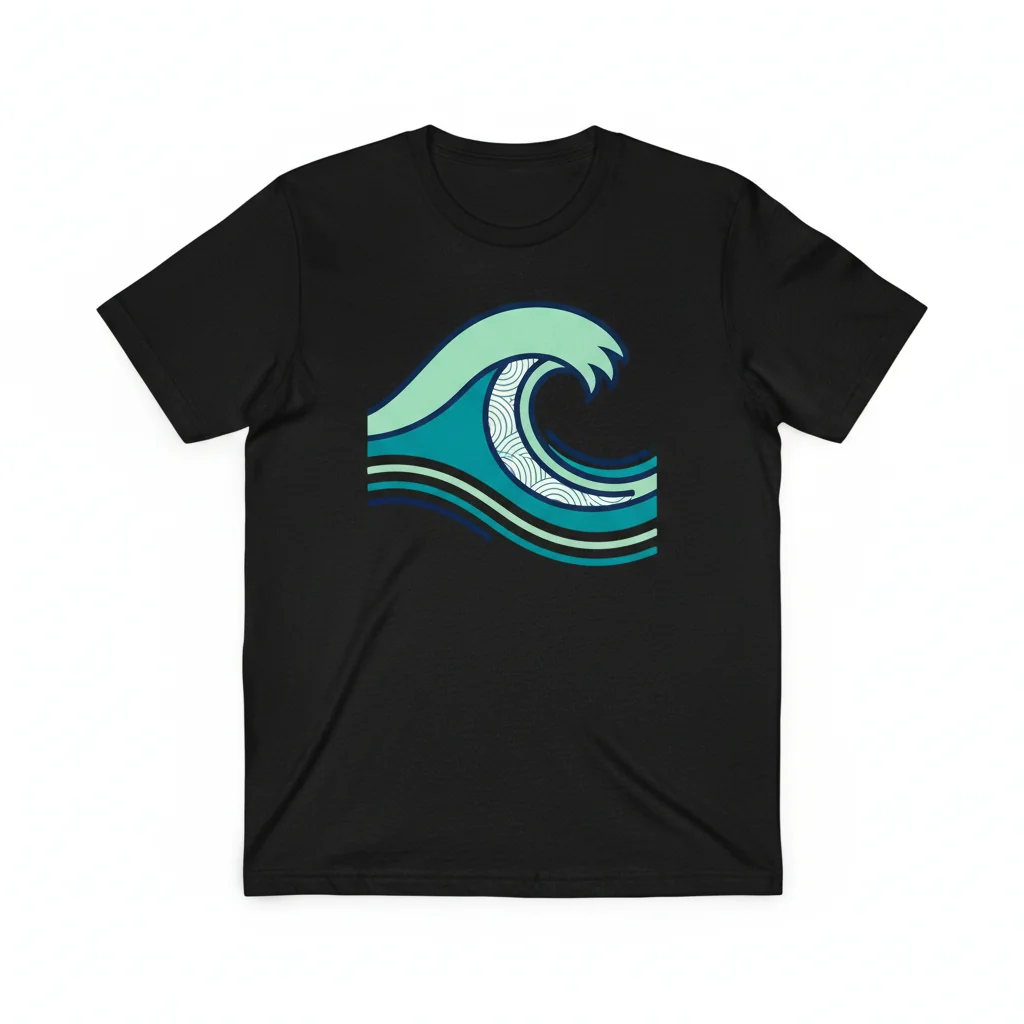 Teal / Light Sea Green Solid Color Unisex Graphic T-Shirt